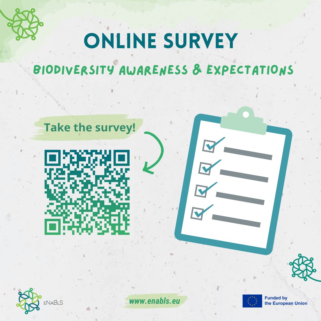 eNaBlS_eu's tweet photo. It’s time to get into the thick of things!🚀
📋Take part in our #survey about citizens’ #awareness &amp; #expectations of #biodiversity &amp; #NbS.🍃
Invite your friends to do the same! 🗣️
🔗https://t.co/CxvKhwSogA
Read more about our survey ➡️https://t.co/2l9CxMwyRa https://t.co/R2zBoWOTNW