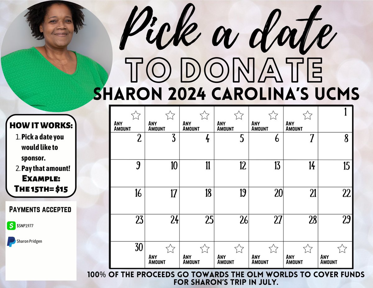 BOOGALOU77's tweet photo. - $100: Special acknowledgement on social media
 #olmcarolinas #journeytoworlds #ourlittlemiss https://t.co/p9qyqV04cv