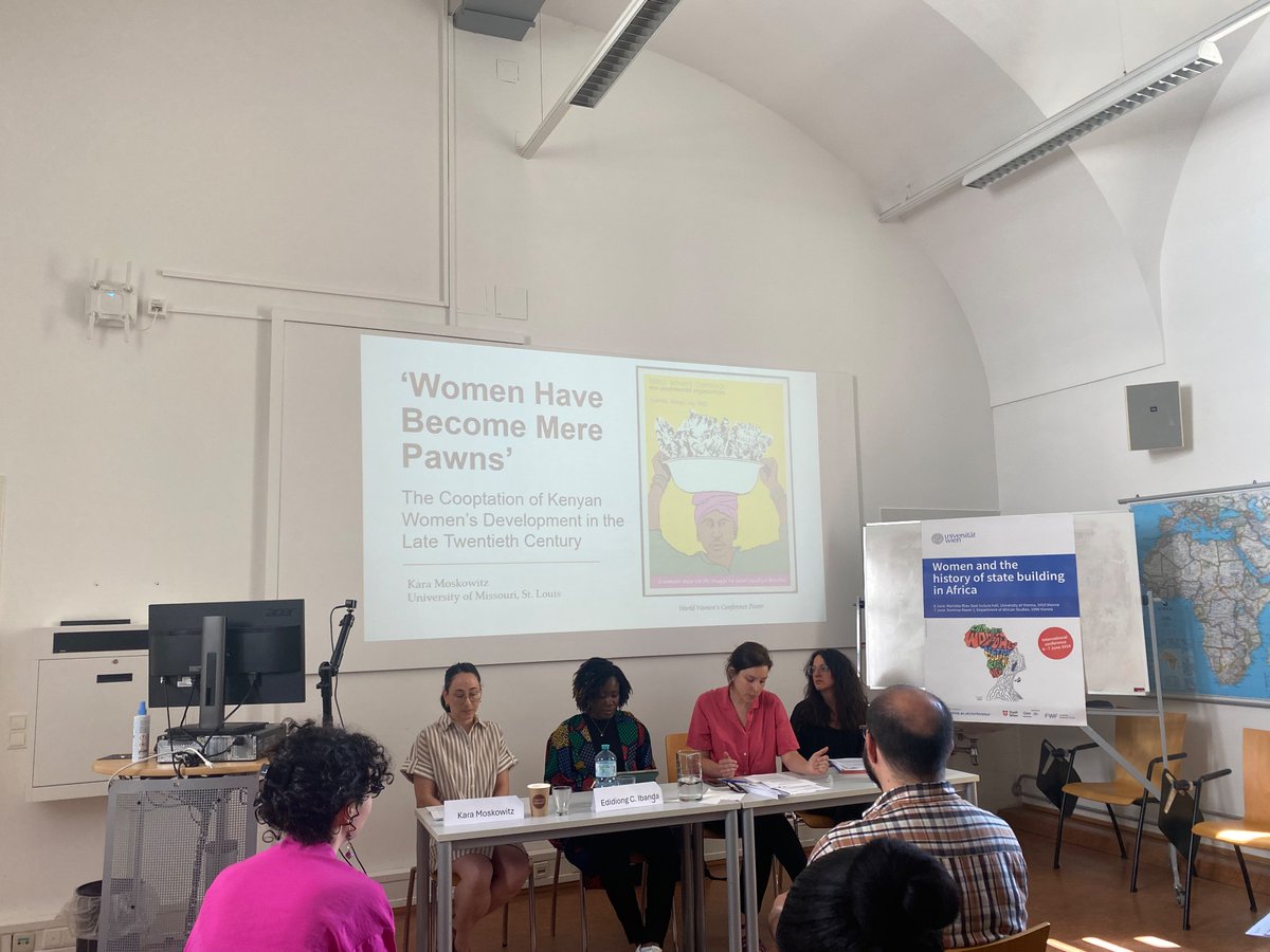 MariusKothor's tweet photo. Day 2 of conference on “Women and the History of State Building in Africa”  I’m loving this panel on “Neoliberalism and the politics of gender” we desperately need more social histories of neoliberalism in Africa https://t.co/GRF6x5roeZ