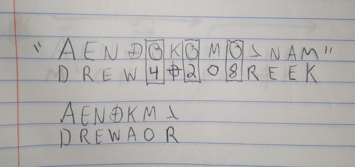 EcclesiaRocks's tweet photo. A possible #ZodiacKiller #Z13 solution
My name is (428/ DBH)
4 werd ⌖ 2 Keer8o
(Forward ⌖ to Curato) (Doctor)
#Phonetic #Backwards words #SplitAlphabet #Cipher with a #numerical twist Half #Latin #ColdCase #California #NSA #USA
@FBISanFrancisco @SFPD @sfexaminer #News #CIA https://t.co/0lBfFJB5bE
