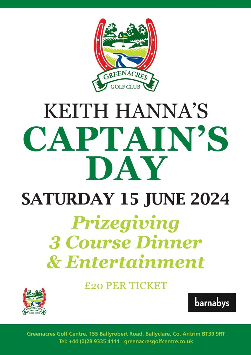 Some early information about next weeks Captains Day has been posted on the notice board. buff.ly/459lAHB