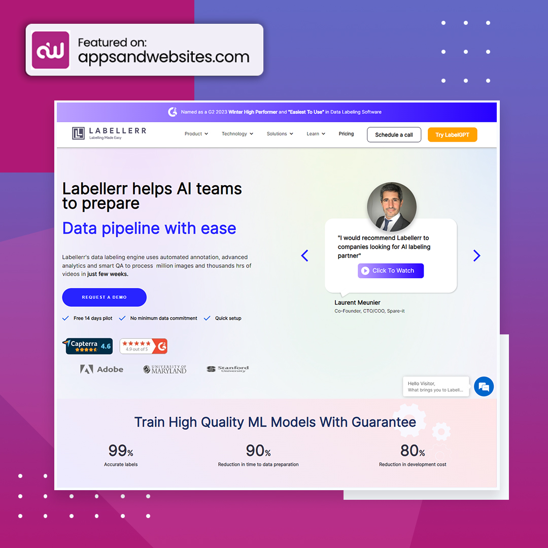 AppsandWebsites's tweet image. Boost your ML projects with LabelGPT! 🚀 Generate labeled data at lightning speed, accelerating your machine learning tasks 99 times faster!
#LabelGPT #MLData #AI
More awesome AI tools at: appsandwebsites.com/directory/ai-t…