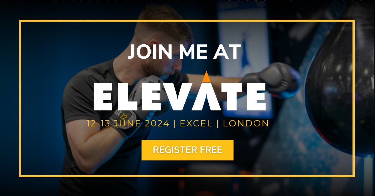Who's heading to Elevate next week? 

We'll be there on stand J25, talking all things Independent Gyms and our latest exciting project too.....

Book your tickets if you've not done so already and we'll see you there! 
bit.ly/3Vk7Qay