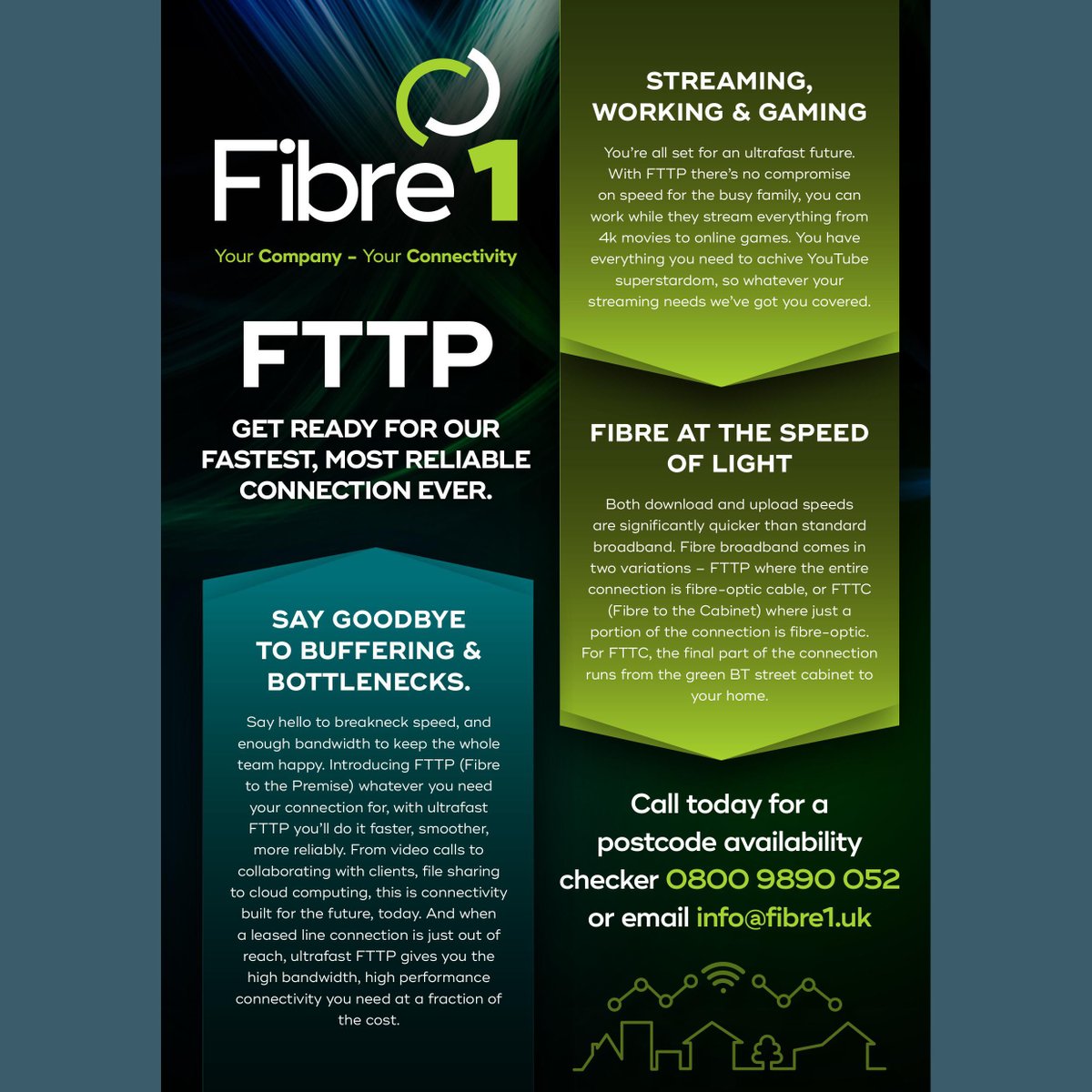 Building for the Future 📷📷📷
From video calls to collaborating with clients, file sharing to cloud computing, this is connectivity built for the future, today.
Call today for a postcode availability checker 0800 9890 052 or email info@fibre1.uk
#FTTP #Connectivity #Business