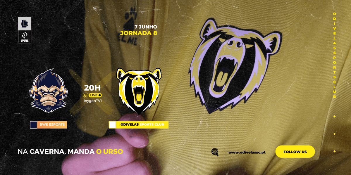 OdivelasSC's tweet photo. Jornada #8 - Vamos trazer a vitΓ³ria para Odivelas!
β°20H
βοΈBWE Esports
πΉhttps://t.co/tVqVmyIgzb
π΅π πππππππ ππππ
π π ππππ π»ββοΈβ‘
#garradevencedores #LPLOL #osc #odivelassc #odivelassportsclub https://t.co/XBJySbnXSc