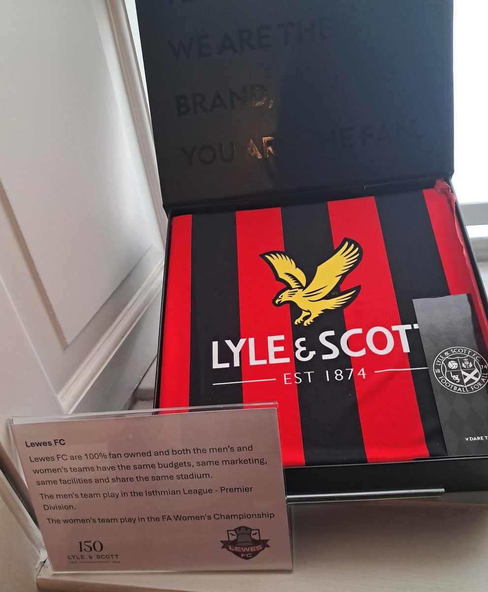 GotNotGot's tweet photo. Lyle &amp; Scott 150 Exhibition is now open in Hawick

Check it out if/when you're in the Borders
https://t.co/6uqfdHr7jo……   

Love these branded #LewesFC shirts. Diamond jumper away kit next season?

@Lyle_and_Scott @LiveBorders @ConkerEditions @casualclassics @lewesfc #casuals https://t.co/9BHvYkzttS
