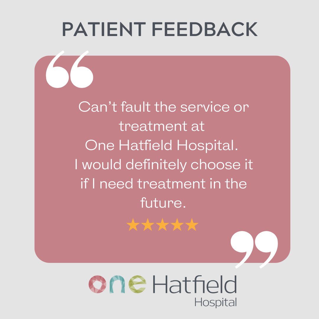 🌟 Feedback Friday 🌟

Check out this feedback from one of our lovely patients! 🙌 

#patientfeedback #healthcarefeedback #onehatfieldhospital #onehealthcare #hertfordshire