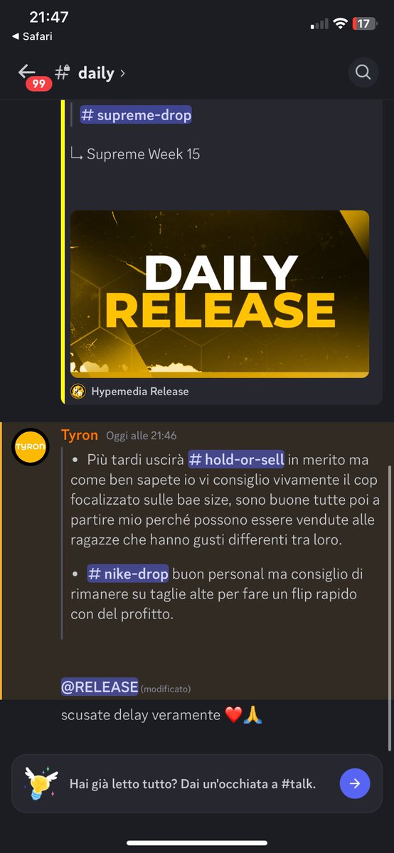 Menu da leakarsi i baffi da parte di <a href="/__Hypemedia__/">HYPEMEDIA</a> 

-Per antipasto abbiamo un bel paio di link rubati dai monitor di <a href="/CageVanguard/">Vanguard Cage</a> 
- La portata principale è invece una bella sfilza di daily/weekly e hold or sell fatti con un letto di CTRL+C e riformulati con Chat GPT