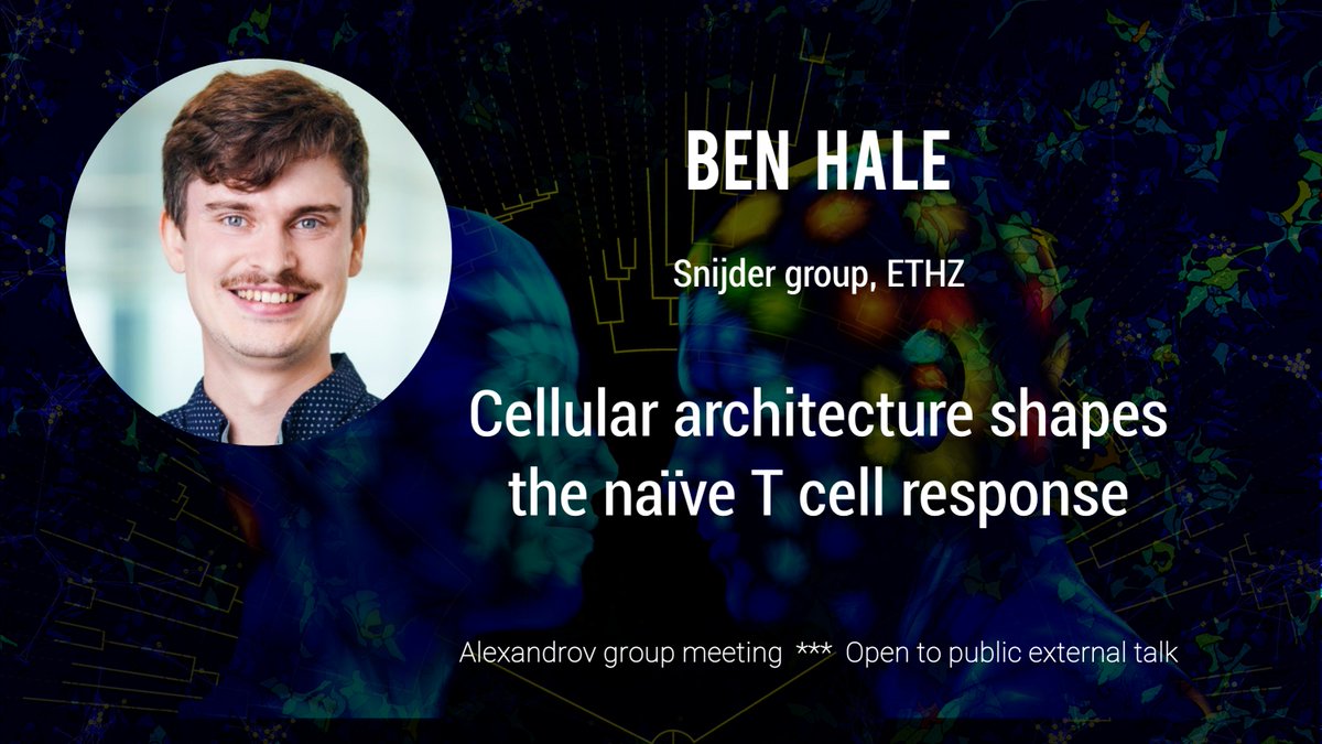 Theodore Alexandrov (@thalexandrov) on Twitter photo As an external talk at <a href="/alexandrovteam/">Alexandrov Team</a> meeting, on Tue 18th at 10:15am CEST, Ben Hale from the <a href="/BerendSnijder/">Berend Snijder</a> lab will present on their paper just out in Science science.org/doi/10.1126/sc…
The talk is open to public and everyone is welcome! 🔓 Link to join: embl-org.zoom.us/j/94431042602?… As an external talk at <a href="/alexandrovteam/">Alexandrov Team</a> meeting, on Tue 18th at 10:15am CEST, Ben Hale from the <a href="/BerendSnijder/">Berend Snijder</a> lab will present on their paper just out in Science science.org/doi/10.1126/sc…
The talk is open to public and everyone is welcome! 🔓 Link to join: embl-org.zoom.us/j/94431042602?…