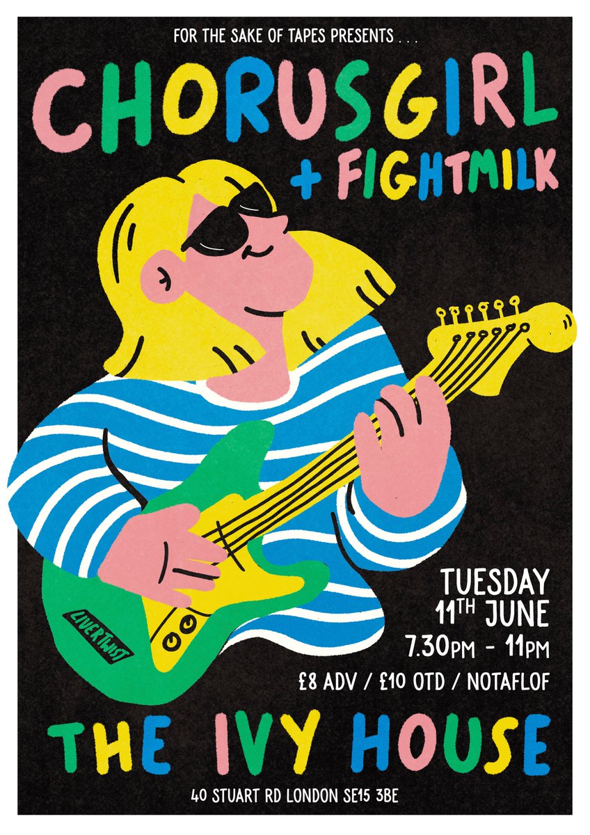 sakeoftapes's tweet photo. This Tuesday! Chorusgirl and Fightmilk at The Ivy House!
Still a few cheaper advance tickets left here: https://t.co/gubwgW1lFo
But no one turned away for lack of funds so come down anyway! https://t.co/BHHbQFSFCf
