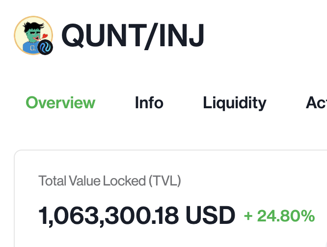 DavetatyoPRMR's tweet photo. You might wonder why we don't trade our $QUNT?

We form a big ass liquidity currently above 1 milliones US Dollares and chill!

And you still go to cry on $MOTHER s ass and weep in the corner from all the $SOL meme rugs you have suffered from!

GET ON $INJ 
GET IN $QUNT!

NOW! https://t.co/QgNGV4YgBg
