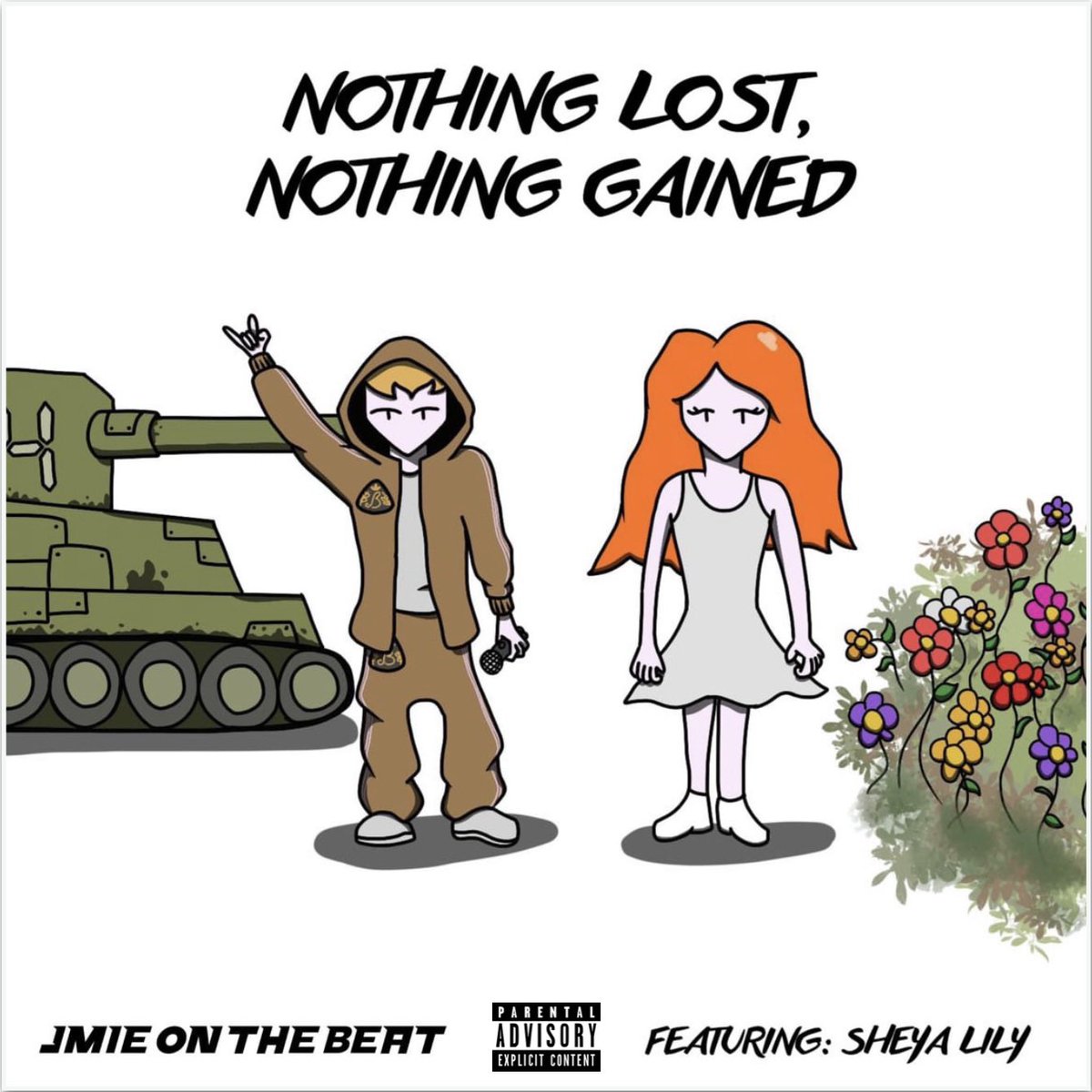 been working on something a lil different! EP “Nothing Lost, Nothing Gained” with Jmieonthebeat out now on all streaming platforms 🚨 artwork by my talented lil brother Leith!