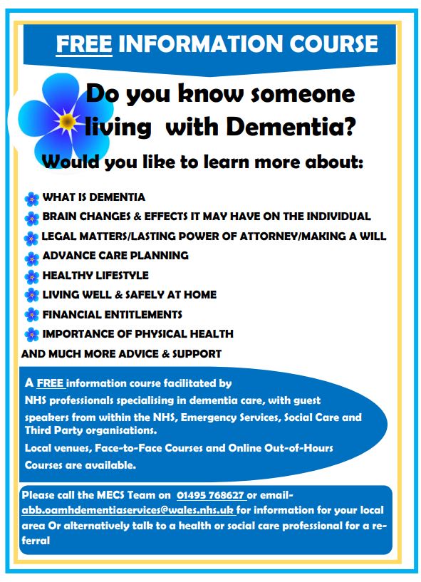 BoardGwent's tweet photo. The Mapping Education &amp; Carer Service in ABUHB provide education courses for carers of people living with dementia with input from specialists like Consultant Psychiatrists, Memory Nurses, Occupational Therapists, Social Workers and more. #CarersWeek https://t.co/TUoXmKrUEU