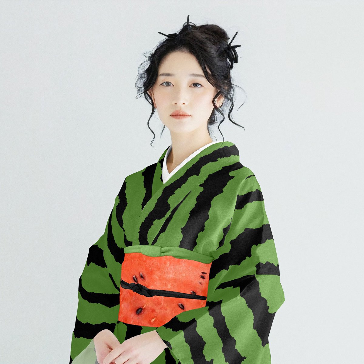 Johnny_suputama's tweet photo. Watermelon kimono! 

https://t.co/T7QaXyU4sc https://t.co/S2pV8sCFvs
