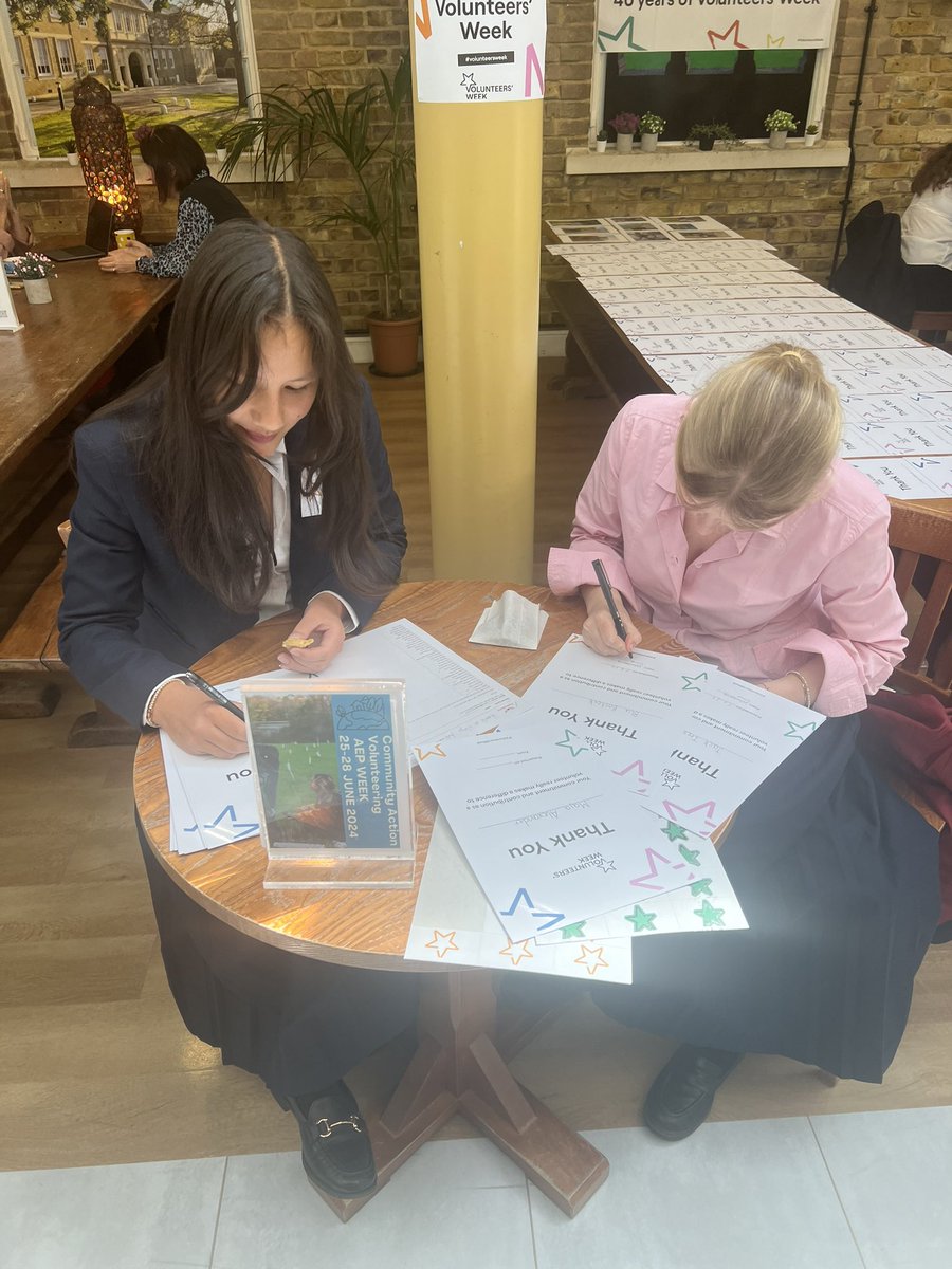 Well done to Ava and Zoe for all the work they have done with the volunteering team and well done to everyone who has volunteered! <a href="/HaileyburyCAS/">Haileybury Community Action Volunteering</a>