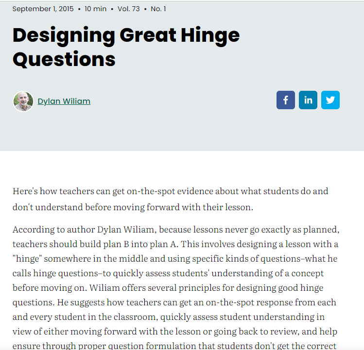 helenrey's tweet photo. This is a great blog on Hinge Questions from @dylanwiliam 

Anyone got a bank of them for physics? 

https://t.co/PTnH2sauZV https://t.co/ygGhUZBQnO