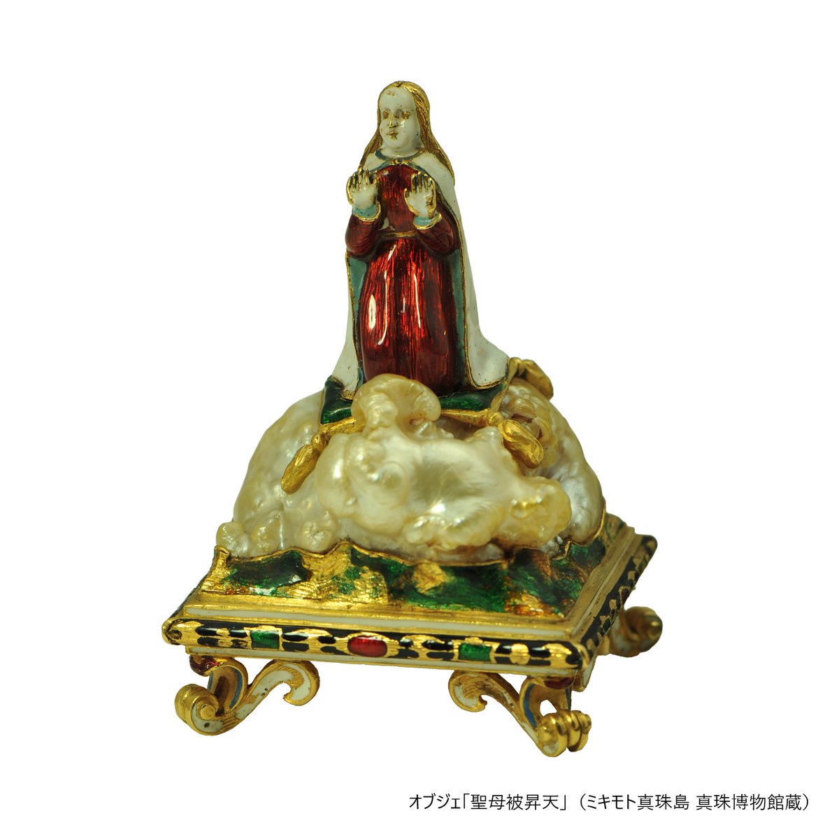 【希少】仏像真珠 アンティーク置物／中国伝統パール工芸 ✨パールコレクション バロック真珠の形を活かす！／ #パール海の宝石神秘の輝き では