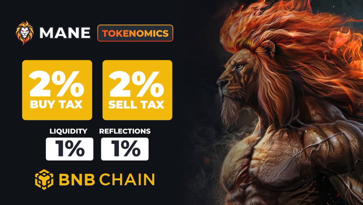 ScottLEOWarrior's tweet photo. Over 25% of supply already burnt for @TheManeToken
2% of supply is burnt every 2 weeks which will be over 50% of total supply gone forever at the end of the unlock
No team tokens, all tax goes to holders in reflections & Liquidity
Amazing community with lots of daily giveaways.. come and join the family ๐ฆ
$2500 raffle is active!
https://t.co/BLEh17kg1F
https://t.co/5BwCPnEl1q