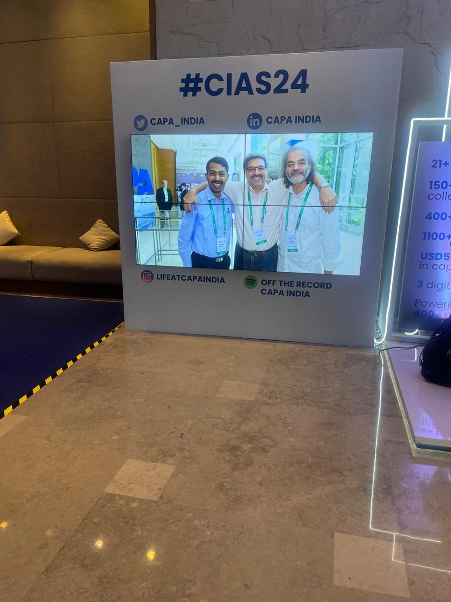 ari_maj's tweet photo. We are on the @capa_india big screen today
@jonam_6 #CIAS24 https://t.co/pwzrwhpFAi