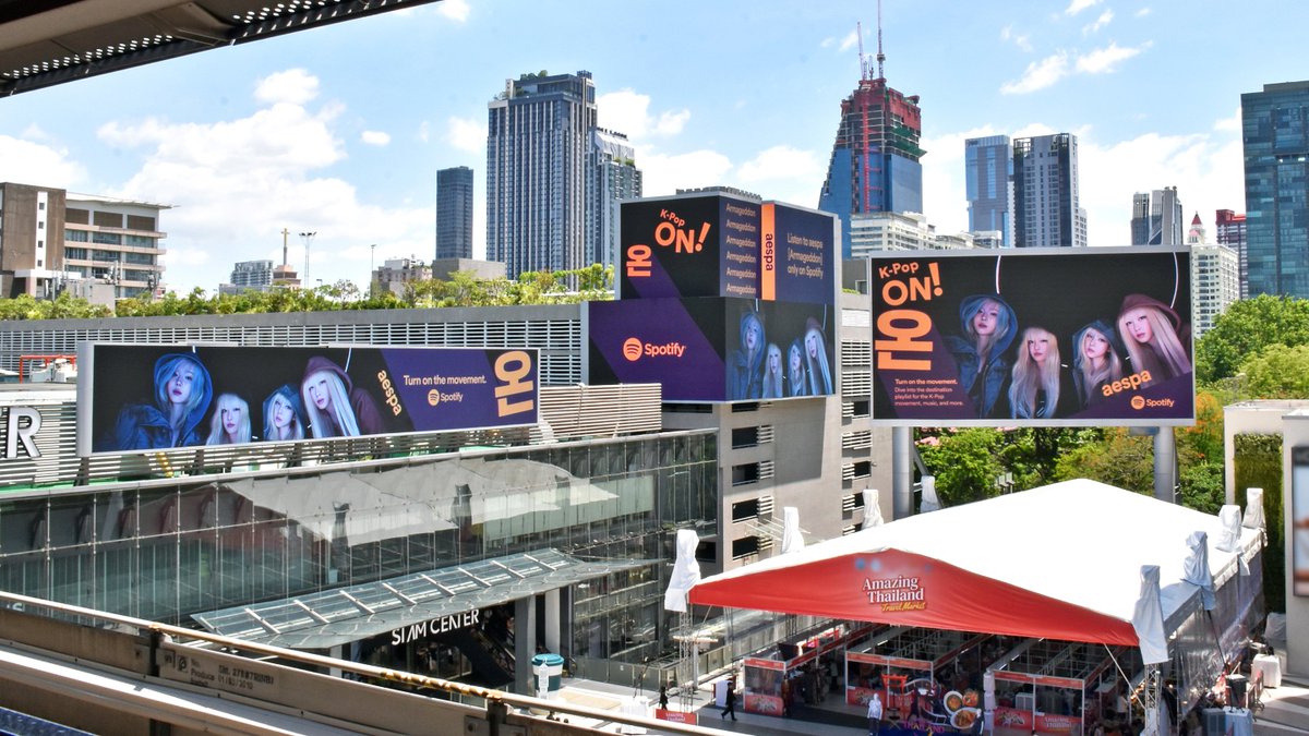 aespa on the billboards in Thailand! 🇹🇭
Khop Khun Ka <a href="/Spotify/">Spotify</a>!

🛸 spoti.fi/3QXpnTh

#aespa #æspa #에스파
#Armageddon #aespaArmageddon
#Supernova #aespaSupernova
<a href="/SpotifyKR/">Spotify Korea</a> <a href="/SpotifyKpop/">Spotify ❤️ K-Pop</a>