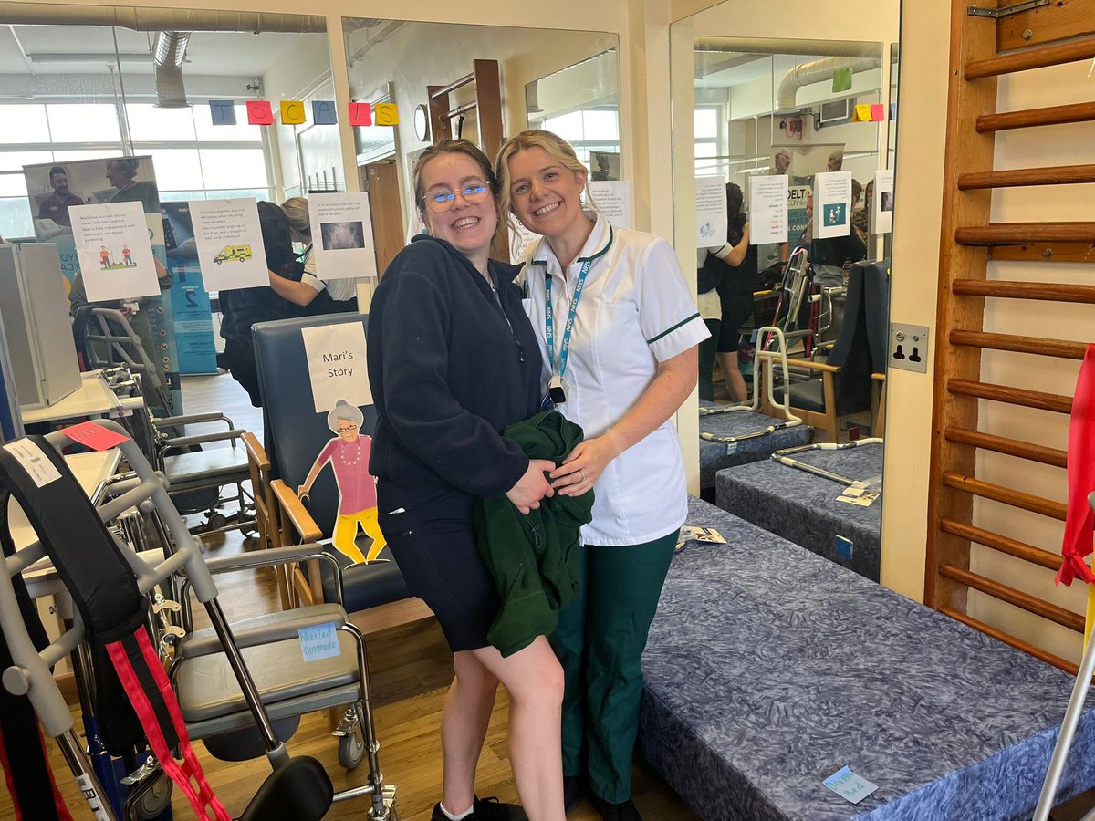 1977Freckles's tweet photo. Think SMART day underway @HywelDdaHB raising awareness of all the fantastic work the teams are doing. Here we have TOCALS team demonstrating their skills for patient turnaround with a patient story and how discharge can be achieved despite injury #homefirst #nhswales https://t.co/6IhJ4x8UpB