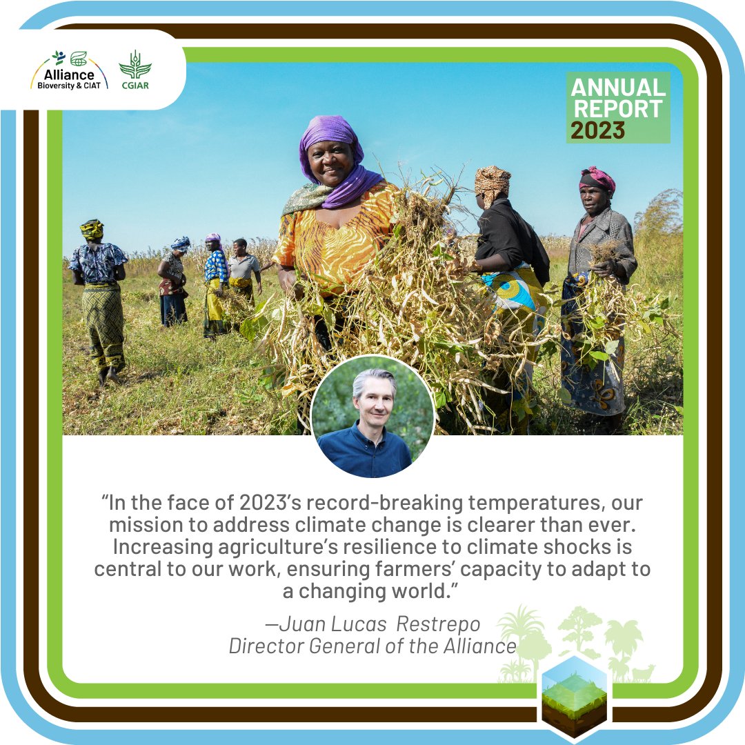 BiovIntCIAT_eng's tweet photo. 📢Resilient #foodsystems require low-emissions farming that mitigate #climatechange, protect #biodiversity 🌳 and empower communities. 👪 Explore our Annual Report for #innovation and knowledge to build #foodsystems that work for all!👇 #ResilienceinAction
https://t.co/VnQxtgfEso https://t.co/Sgn6Zoxx08