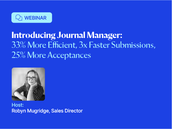 Tune into our webinar on June 25th at 10:00 am EDT as we unveil the next-generation Journal Management system for the publishing industry: Journal Manager. eu1.hubs.ly/H09wXLs0