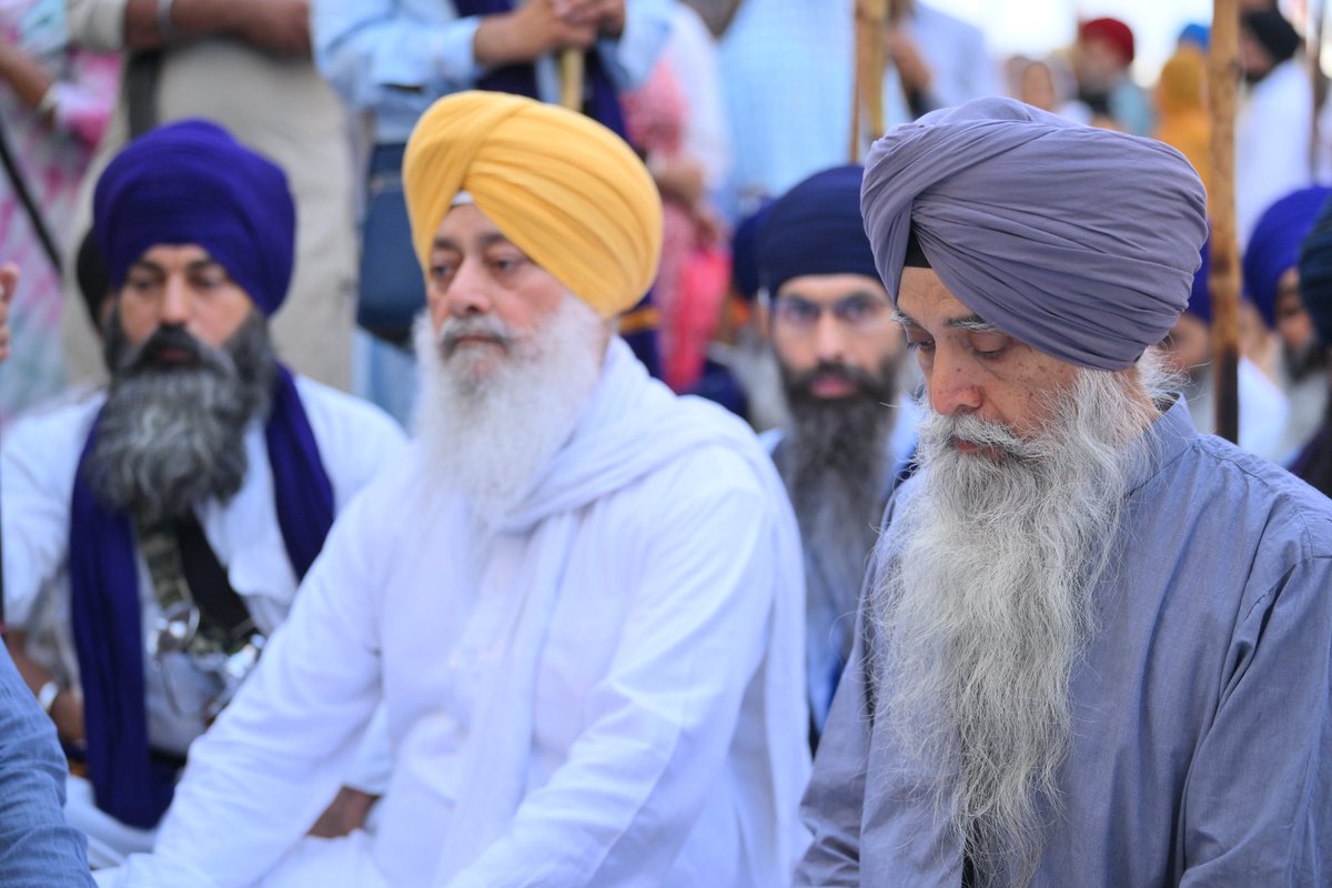 psgazi_'s tweet photo. Sikh naujawan led by @PanthSewak_ Bhai @DaljitSinghPB and Bhai Lal Singh Akalgarh attended “Teeja Ghallughara” memorial samagam at Akal Takht Sahib yesterday on 40th anniversary of June’84. https://t.co/vDTuMGNCVG