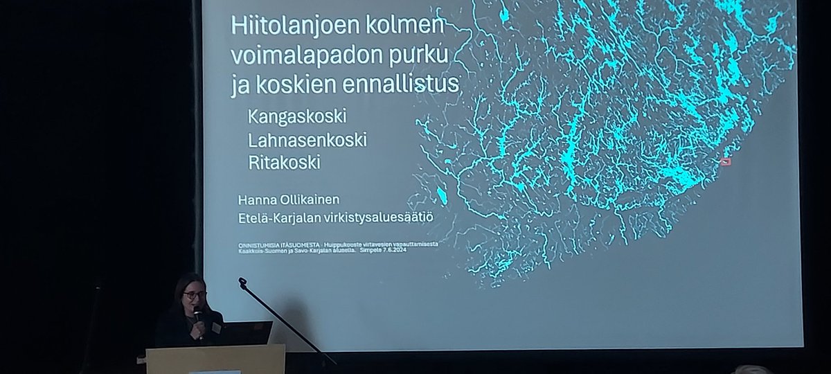 rautjarvenkunta's tweet photo. Luonnollisesti Hiitolanjokikin on esittelyssä Onnistumisia Itä-Suomesta -seminaarissa. 

#hiitolanjoki #rautjarvinyt #hiitolanjoenhurmaa #wfmd #wwfsuomi #kasely #ekvas https://t.co/xtwOd00HeA