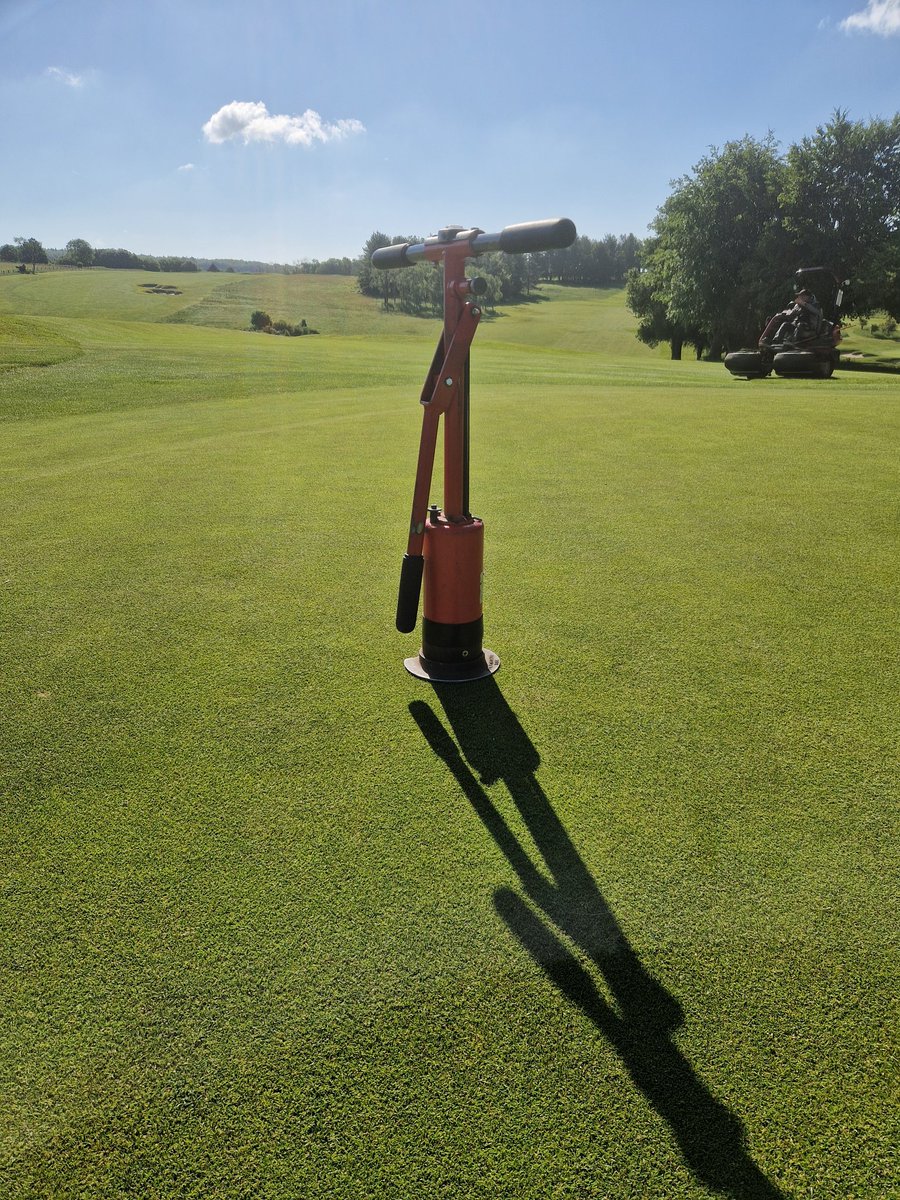 Absolutely stunning morning on the downs course <a href="/goodwood_golf/">Golf At Goodwood</a> greens rolling well #thedownscourse #greenkeeping #golf #chichester #sunnymornings