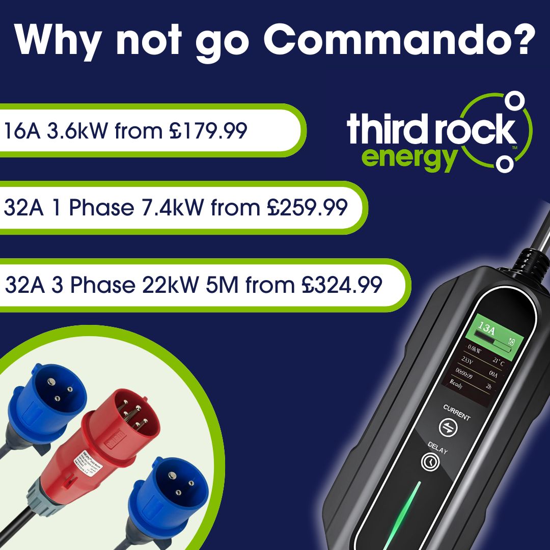 EnergyThird's tweet image. #EV portable chargers with commando plugs offer a faster, cost effective way of charging you EV

Third Rock Energy offer a range of chargers from 16A &amp;amp; 3.6kW to 32A &amp;amp; 22kW

Visit our u to find the perfect #EVchargingsolution for you

Free UK delivery

#EV #evcharging #ukcars