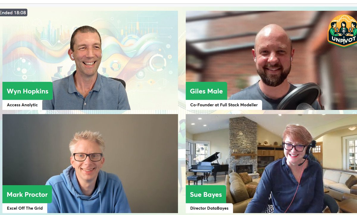 UnpivotShow's tweet photo. Launching end of June 2024: A light hearted Podcast and Livestream for people who like to chat about Excel, Power BI and the business data scenarios we are battling with every day.

Details in a few weeks... https://t.co/8mJt6hze8W