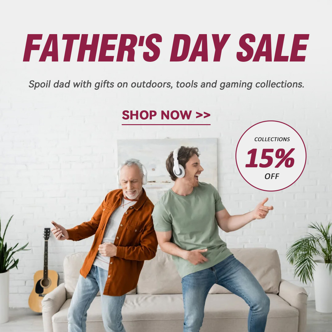 Elecwish_us's tweet photo. 🎉This Father's Day, we've got you covered with a 15% OFF on #elecwish  awesome collection of gifts for dad - whether he loves the great outdoors, tinkering with tools, or kicking back in gaming furniture. 🎁
😎Don't miss out on making him smile from ear to ear!

#fathersday2024 https://t.co/cdsoUFfmi3
