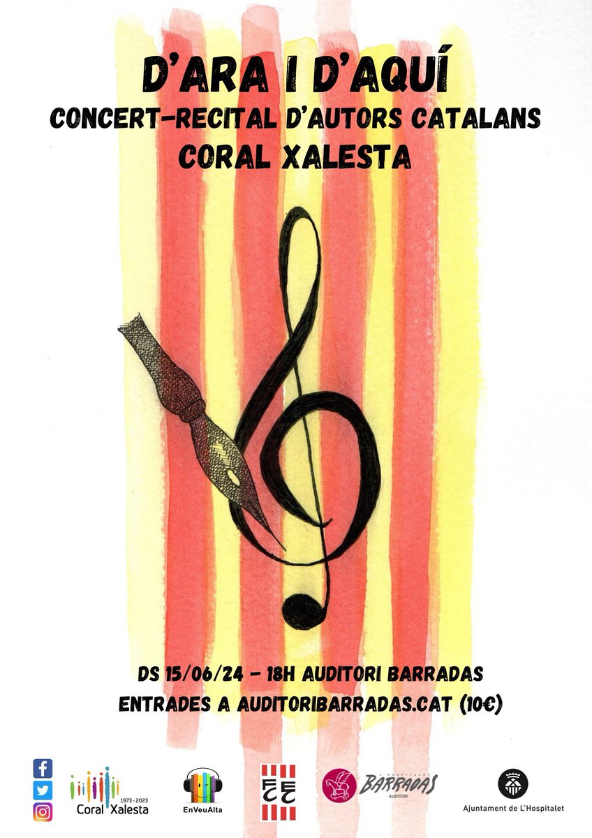 D'ara i d'aquí

Un cop més, la <a href="/coralxalesta/">Coral Xalesta</a> explora el maridatge entre música i poesia, si és que hi ha límits entre una cosa i l'altra

No us perdeu aquest magnífic concert-recital!!

📆 dissabte 15 de juny
🕕 18h
🎫 10€ auditoribarradas.cat