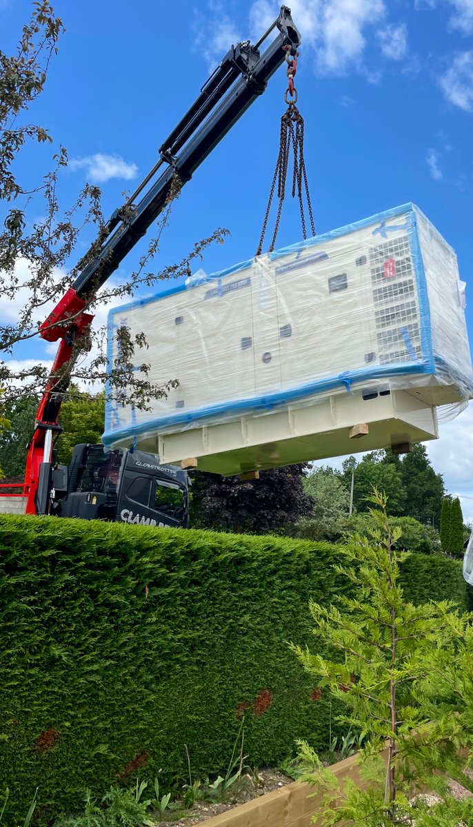 New generator installation to supply 2 x 100A three phase supplies into a large property with ATS on each supply. Cabling in, ATS and external panel board in a stainless steel enclosure next.