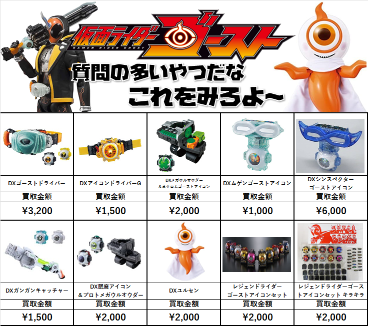 仮面ライダーゴースト DXゴーストアイコンセット ゴースト アイコン DX