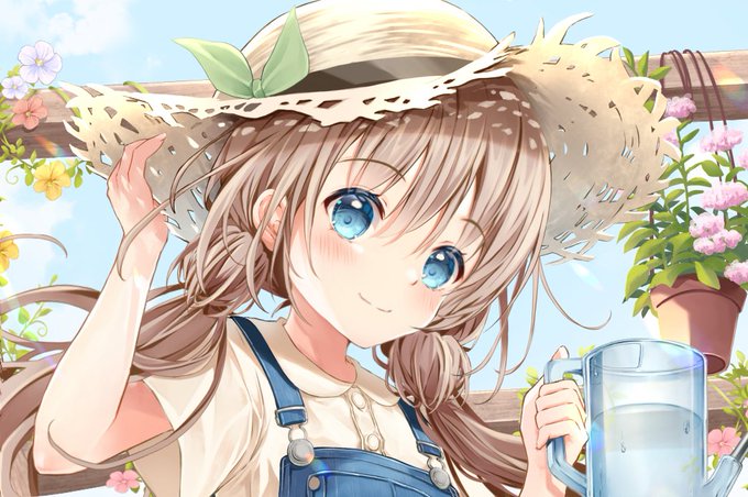 「1girl hat flower」 illustration images(Latest)