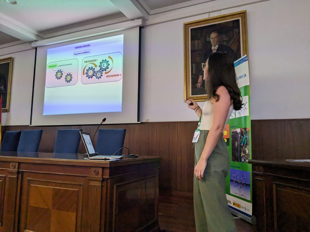 ISQCH (CSIC-UNIZAR) (@isqch) on Twitter photo Next to present is Belinda Español-Sánchez showcasing her results on Janus-type Rh2NHC2 uracilato catalyst for tandem alkyne dimerization-hydrosilylation <a href="/JJPT62/">Jesús PT</a>
<a href="/CSIC/">CSIC</a> <a href="/DPE_CSIC/">Postgrado CSIC</a> <a href="/unizar/">Universidad Zaragoza</a> <a href="/EscuelaUz/">Escuela de Doctorado UZ</a> <a href="/Ciencias_Unizar/">Ciencias_Unizar</a> <a href="/AragonCsic/">CSIC Aragón</a> #IIISimposioISQCH Next to present is Belinda Español-Sánchez showcasing her results on Janus-type Rh2NHC2 uracilato catalyst for tandem alkyne dimerization-hydrosilylation <a href="/JJPT62/">Jesús PT</a>
<a href="/CSIC/">CSIC</a> <a href="/DPE_CSIC/">Postgrado CSIC</a> <a href="/unizar/">Universidad Zaragoza</a> <a href="/EscuelaUz/">Escuela de Doctorado UZ</a> <a href="/Ciencias_Unizar/">Ciencias_Unizar</a> <a href="/AragonCsic/">CSIC Aragón</a> #IIISimposioISQCH