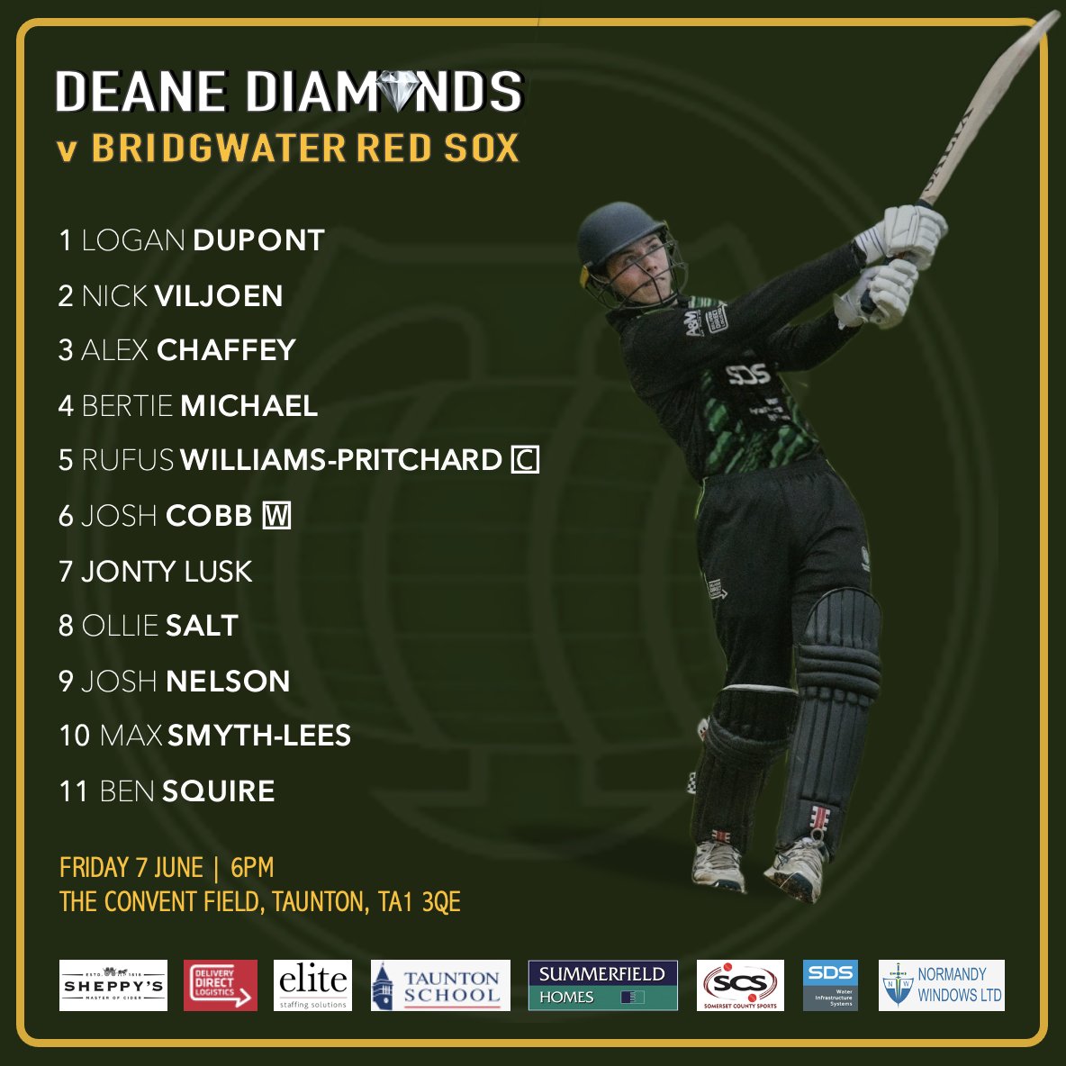 deanediamonds's tweet photo. 💎💚Diamonds Game💚💎
🆚@bridgyredsoxU19
📍The Convent Field, 🎶🎛️+🌞+🍻🍹
📅Today, 6pm https://t.co/1R3zWj93X3