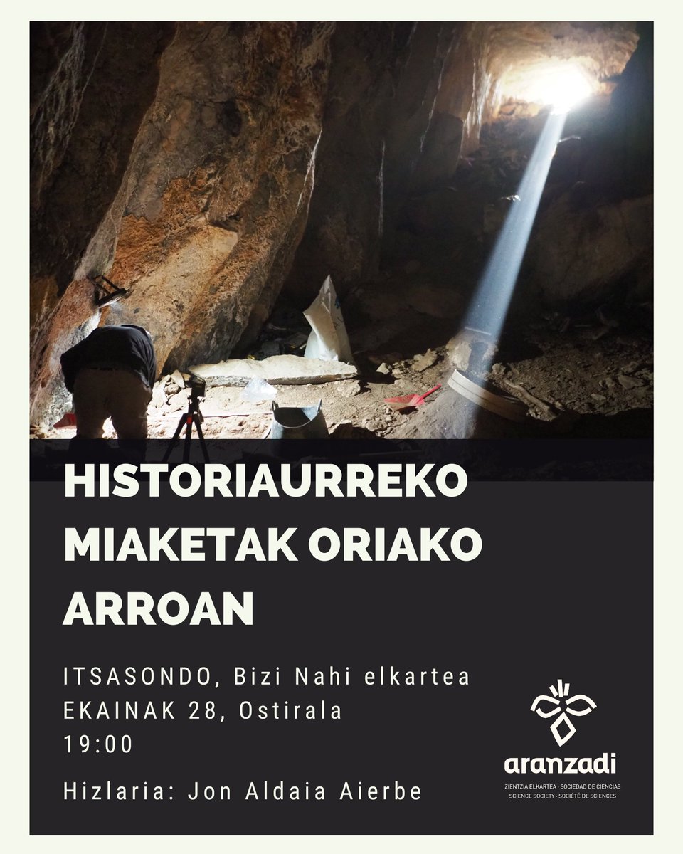 Gaur 19:00tan gure ikerketa arkeologikoen berri emango dugu Larraulgo udalan. <a href="/LarraulgoUdala/">LarraulgoUdala</a> 
Hurrengo hitzordua Ekainaren 28an  izango da, Itsasondon. <a href="/ItsasondoUdala/">Itsasondoko Udala</a> <a href="/aranzadi/">Aranzadi</a> 
Animatu!