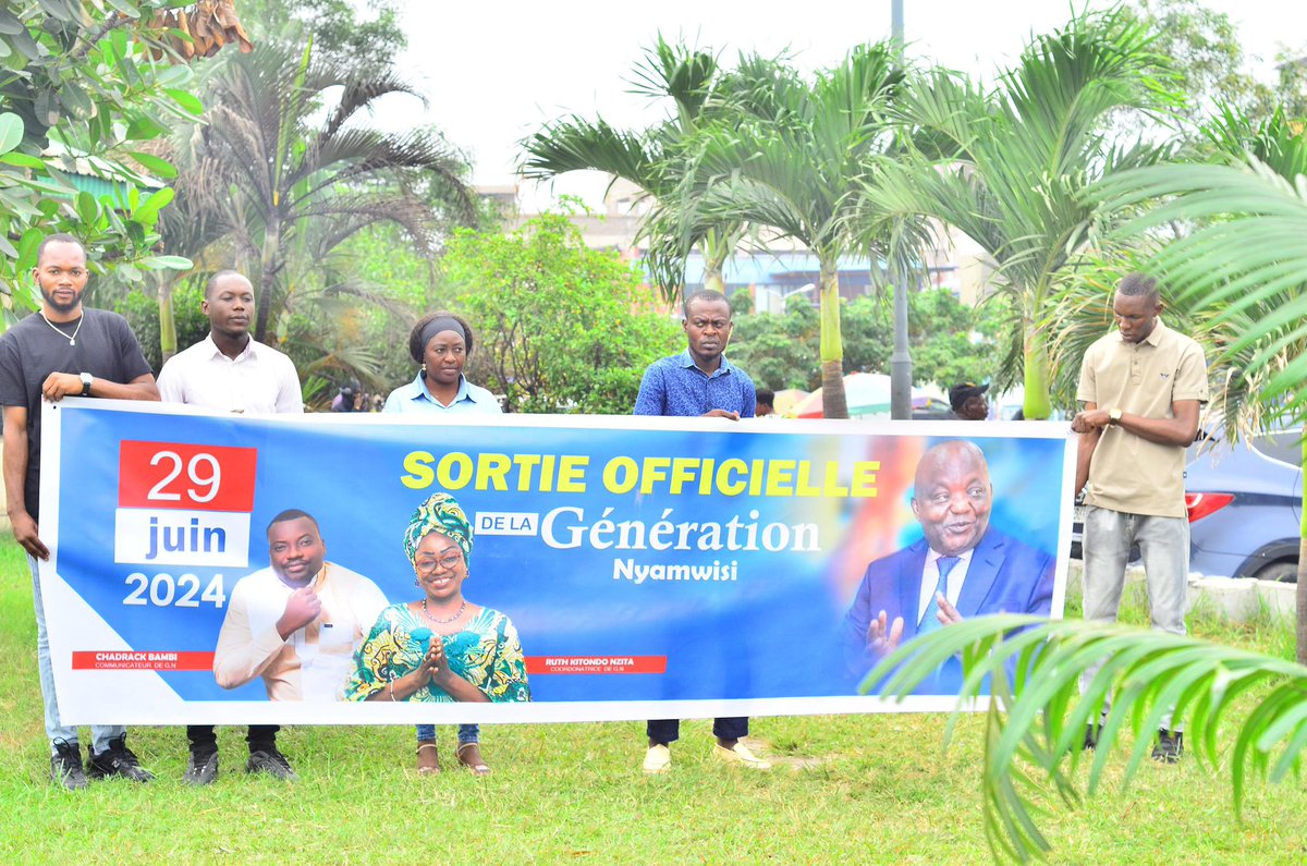 GNyamwisi21170's tweet photo. La #GENERATION NYAMWISI fera sa sortie officielle le 29 juin 2024 à Kinshasa. Une structure réunissant jeunes, et vieux qui s’engagent dans la vulgarisation de valeurs républicaines du Mzee #Antipas MBUSA NYAMWISI.
#rdc #congo #topcongo https://t.co/yhWYkbMfMe