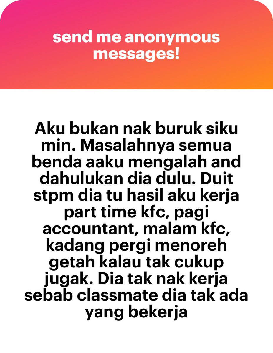 Luahan abang. Terpikir ada ka kalau bapak ada rasa cmni tak bila tau anak dia tetiba nak kahwin awai cmni.