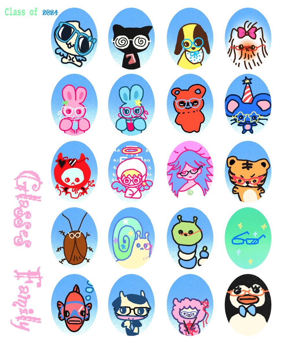 congming33's tweet photo. Glasses Family https://t.co/xposXDrN2U