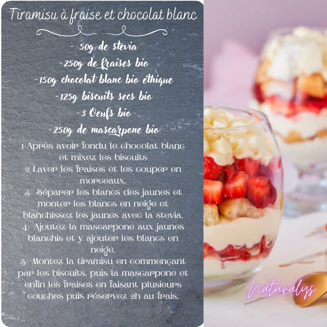 naturalys51's tweet photo. @Biocoop @FruitsLegumesFR @FansDOeufs #tiramisu #fraisegariguette #frais #gourmandise https://t.co/e3lzsiSmYe