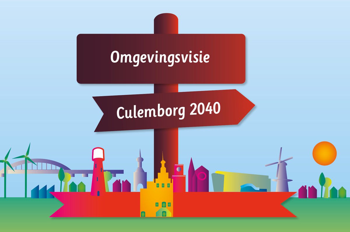 Een gezonde en prettige leefomgeving, daar gaan wij in Culemborg voor. In ons toekomstplan de Omgevingsvisie  omgevingsvisie.culemborg.nl maken we keuzes voor onze stad om dit vast te kunnen houden. 

culemborg.nl/omgevingsvisie…