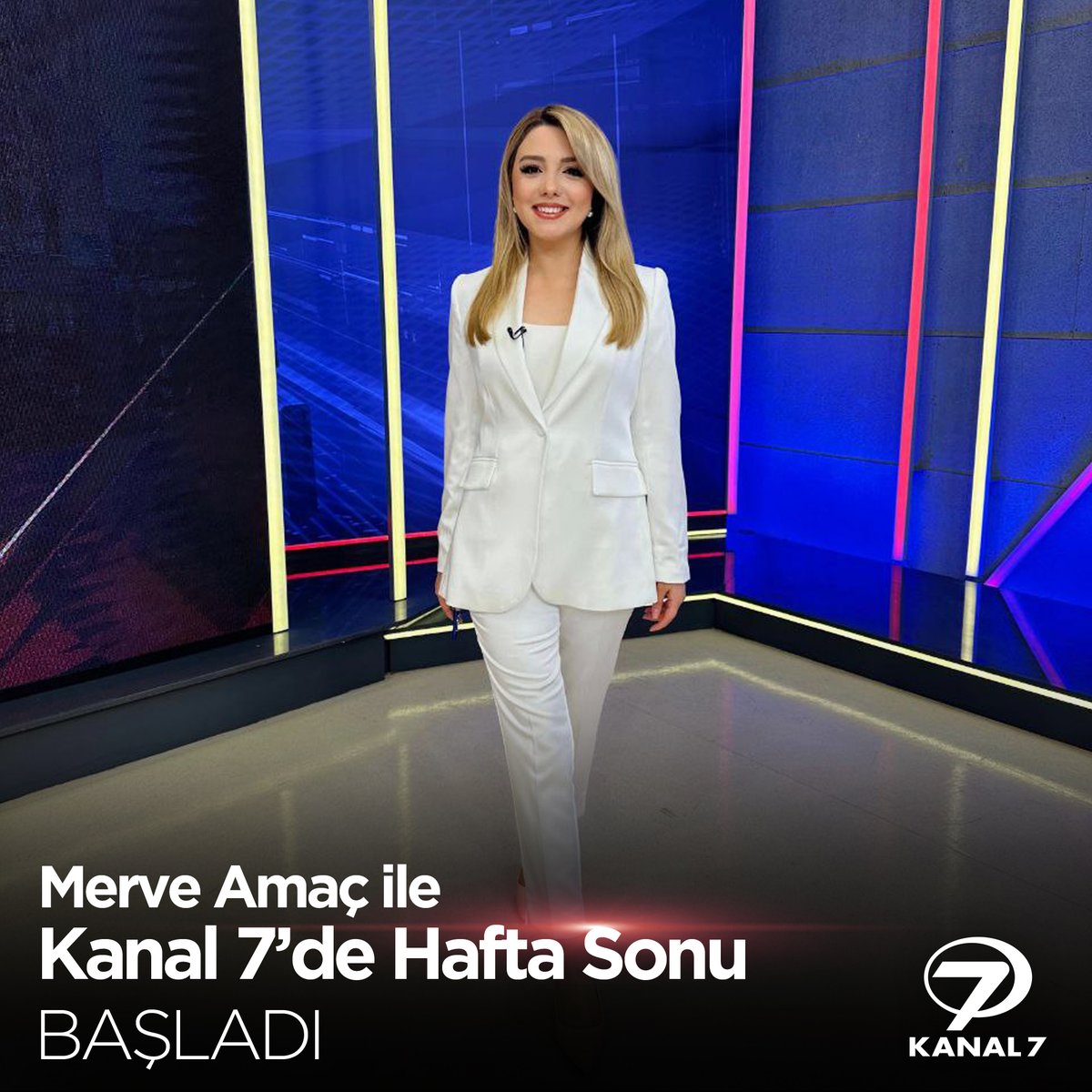 kanal7's tweet photo. 📢Ekranların başarılı sunucusu Merve Amaç'ın sunduğu Kanal 7'de Hafta Sonu başladı!

@merveamacc #haber #gündem #haberler #kanal7 #sondakika #sondakikahaber #sıcakgelişme #kanal7haber #haftasonu #haftasonuanahaber https://t.co/27YcJhn7uQ