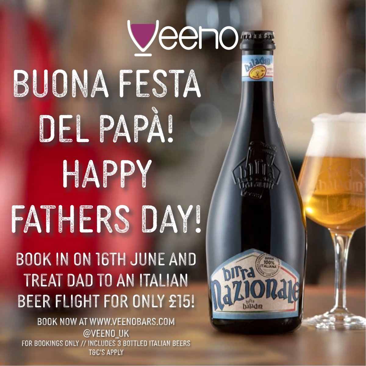 DestinationMK's tweet photo. Don't forget it's #FathersDay on Sunday 16th June and when you head to @veeno_uk @thehubmk - you can treat Dad to an Italian beer flight for just £15! 🍺 https://t.co/XbsdgyQBtY