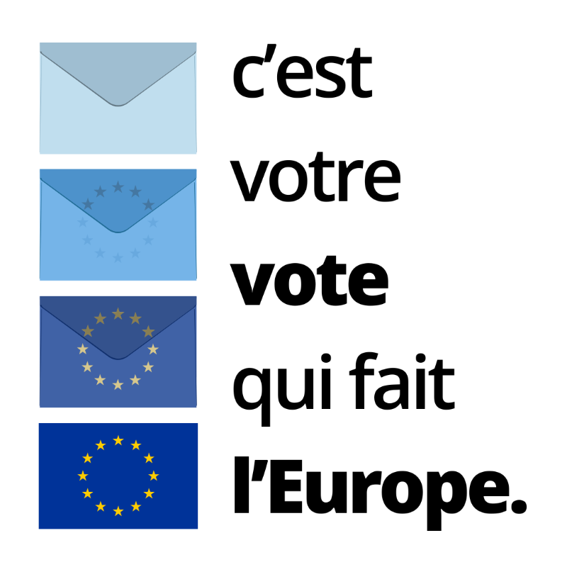 UEFrance's tweet photo. ✉️ → 🗳️ → 🇪🇺

#UtilisezVotreVoix