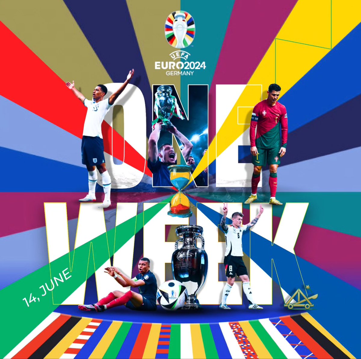 qatapolt's tweet photo. 1 week to Euro 2024! Who will claim the trophy? โฝ๏ธ๐
_
_
_
_
#Euro2024 #Countdown #ReadyForKickoff #fyp #europe #football #sportsevents
(#Tapswap Tems Mohbad Blum NYSC #Opay ) https://t.co/ZgTEujNj2X