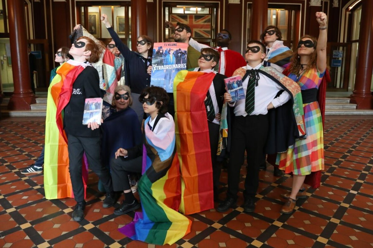 Wodehouse Library (@dcwodehouse) on Twitter photo Pupils and Staff from <a href="/DulwichCollege/">Dulwich College</a> donned their heroic disguises to celebrate our SUPER #ReadWithPride pick: The Extraordinaries by @TjKlune! Next up in the relay: what will <a href="/PriorySch/">The Priory School</a>, @toynbeeschool, & @LibraryGTS Read with Pride? #PrideMonth <a href="/panmacmillan/">Pan Macmillan</a> #LGBTQ Pupils and Staff from <a href="/DulwichCollege/">Dulwich College</a> donned their heroic disguises to celebrate our SUPER #ReadWithPride pick: The Extraordinaries by @TjKlune! Next up in the relay: what will <a href="/PriorySch/">The Priory School</a>, @toynbeeschool, & @LibraryGTS Read with Pride? #PrideMonth <a href="/panmacmillan/">Pan Macmillan</a> #LGBTQ